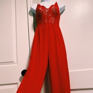 Hot red jumpsuit
